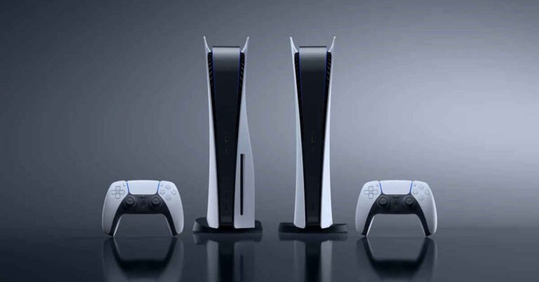PlayStation 5 com controle DualSense mostrando novos jogos da Sony