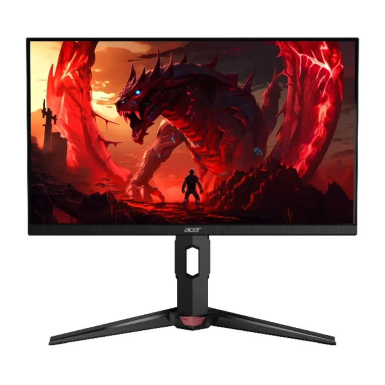 Monitor gamer Acer Nitro XV270 de 240Hz exibindo partida competitiva de e-sports em setup gamer