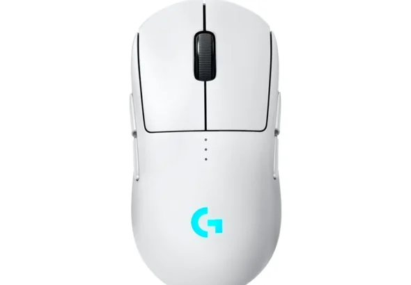 Mouse gamer sem fio Logitech G PRO 2 LIGHTSPEED com sensor de 32K DPI em destaque sobre mousepad