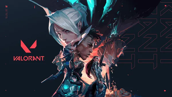 Banner oficial de Valorant da Riot Games ilustrando guia do FPS tático competitivo