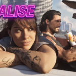 Análise de GTA 6 com imagem oficial dos protagonistas em frente ao pôr do sol de Vice City
